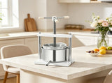 1.45 Gal/5L Manual Fruit Wine Press, Dual Stainless Steel Barrels with Triangular Handle, for Apple, 80528198