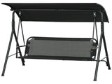 3-Seat Outdoor Patio Swing Chair-Black 70074615