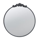 30" x 32" Classic Design Mirror with Round Shape and Baroque Inspired Frame for Bathroom, Entryway W2078124101