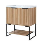 ZUN 30 Inch Freestanding Bathroom Vanity With Resin Basin,30x18, W999P181591