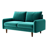 56.3" Velvet Round Arm Apartment Loveseat 77511945