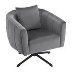 ZUN 360&deg; Swivel Accent Chair, Modern Velvet Fabric Living Room Armchair, Comfy Wide Upholstered with 42158642