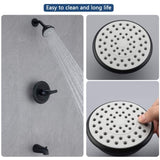 ZUN Single Handle Single Functions Shower Head Set with Tub Spout W121990172