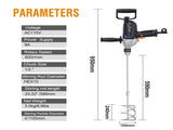 Drill Mixer Set with Spade Handle 1/2 inch Electric Corded Mixing Drill Machine 9A Motor Concrete T3177P305036