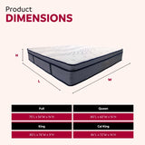 14 in. Hybrid Plush King Size Foam Mattress, Soft Polyester Knit Cover, Multi-Layer Foam Mattress, B011P203027