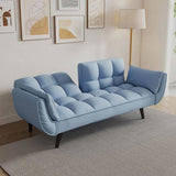 57 "blue sofa Soft two armrests throw pillow pillow comfortable fit apartment bedroom small space W1658135096