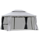 10ft x 13ft Patio Gazebo-Gray-AS 43902272