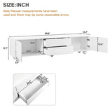 ON-TREND Cream Style TV Stand with Arched Doors & 2 Drawers for TVs up to 75", Minimalist Media N721P205779K