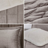Full/Queen Plush to Sherpa Down Alternative Comforter Set B035100468