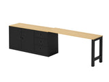 89.7''Wooden Sideboard with Extendable Table,Multifunctional Storage Cabinet with 2 Doors N711P334768O