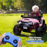 ZUN Large Wheels 2 Seater Kids Electric Car Powerful Electric Ride On Truck w/Remote Control, 2 Speeds, 40292667