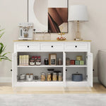 ZUN Buffet Cabinet Storage Sideboard Farmhouse Server Bar Wine Cabinet with 3 Drawers & 3 Doors W282P160416