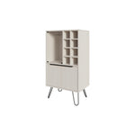 ZUN White Bar Cabinet with Glass Rack and Wine Storage B062P230644