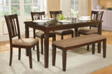Espresso Finish Transitional Style 1pc Dining Table Oak Veneer Wood Casual Dining Room Furniture B01166418