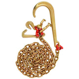 J Hook Chain, 5/16 in x 10 ft Bridle Tow Chain, G80 Bridle Transport Chain, Alloy Steel Chain with 2 W465133697