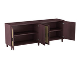 70" Rattan Buffet Cabinet with Storage, 4-Door Sideboard Buffet Cabinet with Adjustable Shelves for W757P279743