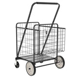 Bigger Super Jumbo Shopping Cart,Grocery Cart on Wheels, Foldable Utility Shopping Carts with Double W1961P290529