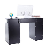 ZUN 15mm MDF Portable 1pc Door with 3pcs Drawers Computer Desk Black 08402770