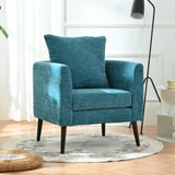 Teal Accent Chair, Boucle Chair,Barre Chair,Fabric Armchair Club Chair,Upholstered Arm Chair with W1028P212846