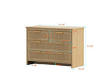 4 Drawers Rattan Cabinet,for Bedroom,Living Room,Dining Room,Hallways,Easy Assembly W75784351