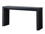 Modern Black Console with Ribbed Design,Wood Console, 47" W entryway table,Black Entry W2729P199006