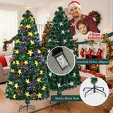6FT Christmas Tree Large Stars Pre-lit Fiber Optic Artificial Plant Tree Color Changing Lights 96626423