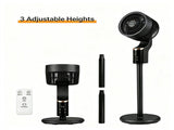 Black Portable Air Circulator Fan, 70&deg Horizontal Oscillation & 90&deg Tilt Fan with LED Touch 05523350