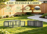 2-3 Rabbits Wooden Folding Rabbit Hutch for Apartment Indoor Use, Small Animal Habitat 50505091