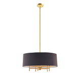 Presidio 5-Light Black Drum Shade Chandelier B03595694