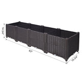 Deep Raised Garden Bed Plastic Planter Boxes for Vegetables Flowers Herbs and W465P187497