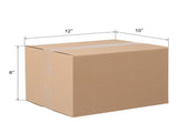 50pcs 12 "x 10" x 8 " 3mm thick corrugated cardboard box in kraft paper color 70489073