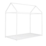 House Bed Frame Twin Size , Kids Bed Frame Metal Platform Bed Floor Bed for Kids Boys Girls No Box WF286771AAK