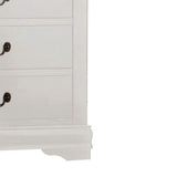 ZUN White 5-Drawer Chest with Metal Handles B062P209038