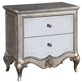 Antique Champagne 2-drawer Nightstand B062P181316