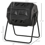 Black tumbling outdoor compound fertilizer drum 162L 60041012