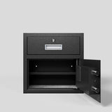 Steel Security Safe and Lock Box with Electronic Keypad - Secure Cash, Jewelry, ID Documents, Black, W396P278373