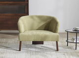 Modern Accent Chair with Round Back & Wooden Legs - Mid-Century Inspired Lounge Chair for Living N767P266888G