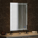 ZUN 48X36 Inch Led-Lit Bathroom Mirror, Wall Mounted Anti-Fog Memory Rectangular Vanity Mirror With W1820122120