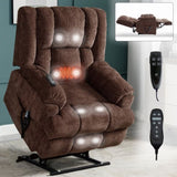 Dual Motor Heat Massage Infinite Position Up to 350 LBS Electric Power Lift Recliners with W3224P288490