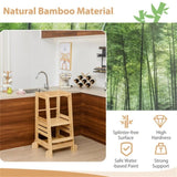 Bamboo Kids Step Stool - Frees Parents Hands Dishes), Teaches Independence 12881608