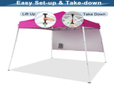 6x6ft Pop Up Canopy Tent, Outdoor Tent Canopy Foldable Portable Canopies for Camping, Patio, Easy Up 18784822