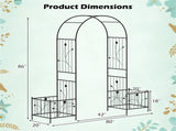Multifunctional Outdoor Trellis - Climbing Vines SupportFlower/Vegetable Planters, 80"x20"x86" 27749478