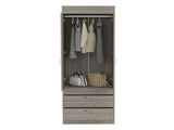 Lisboa Armoire, Rod, Double Door, Two Drawers, Metal Handles Light Gray B200P242410