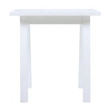 SELMA Acacia wood Accent Side Table in White PU, Weather-Resistant Rectangular End Table for Patio, N770P248135W