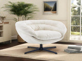 Modern Chenille Chair, 360&deg Swivel Club Chair/Accent Chair with Removable Cushion, Round N817P207777B