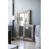 30x2x39" Rectangle Wall Accent Mirror with Distressed Wood Frame W2078P154685