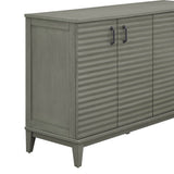 TREXM Sideboard with 4 Door Large Storage Buffet with Adjustable Shelves and Metal Handles for GL-WF310444AAE