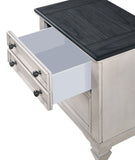 Beautiful Two-Tone Finish 1-Pc Nightstand End Table Two Storage Drawers Bedroom Furniture B011P155308