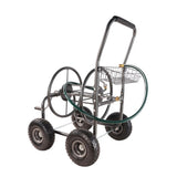 Garden Hose Reel Cart - 4 Wheels Portable Garden Hose Reel Cart with Storage Basket Rust Resistant W227P194231