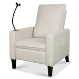 ZUN Recliner Chairs for Adults, Adjustable Recliner Sofa with Mobile Phone Holder & Cup Holder, Modern W680131613